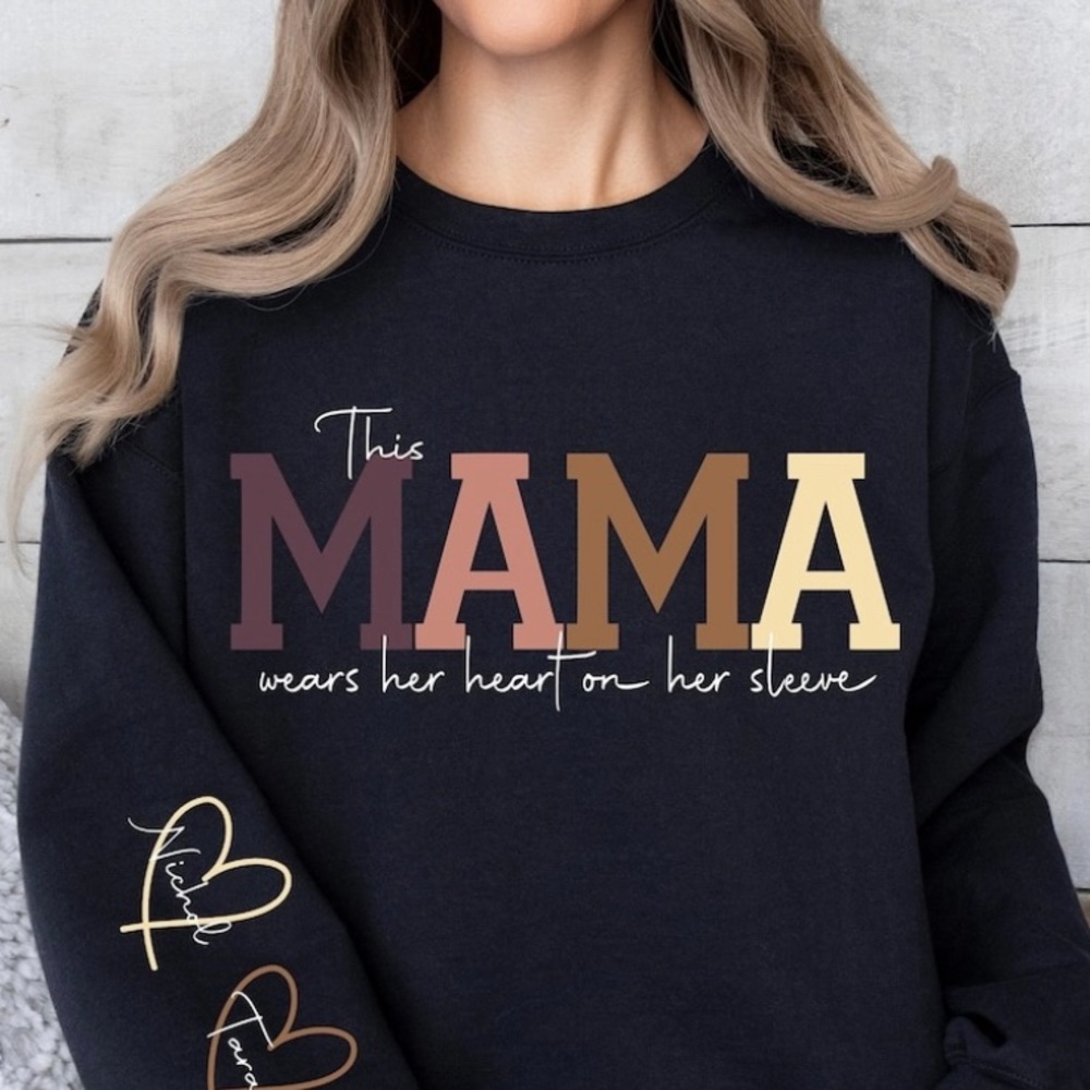 Mama Graphic Black Sweater